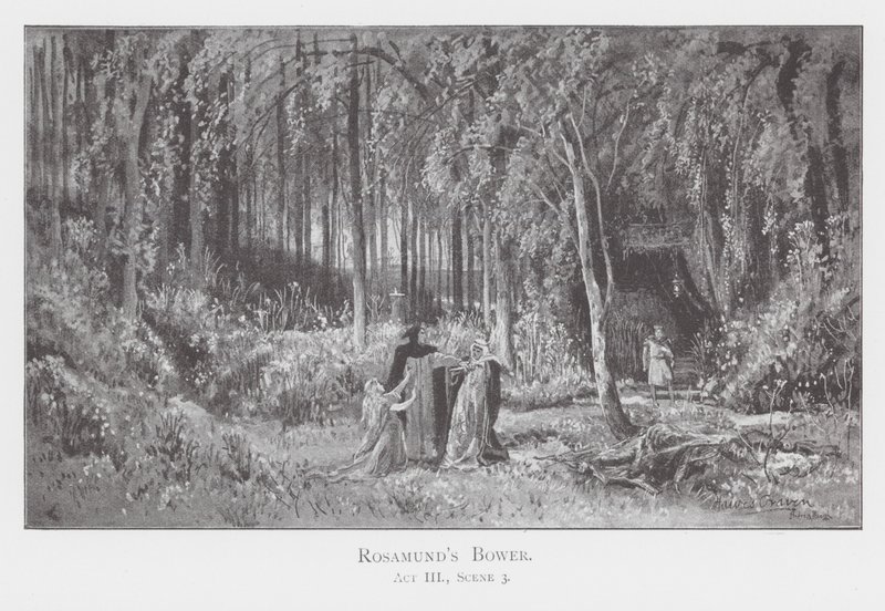 Rosamundina věž (litografie) od Henry Hawes Craven Green