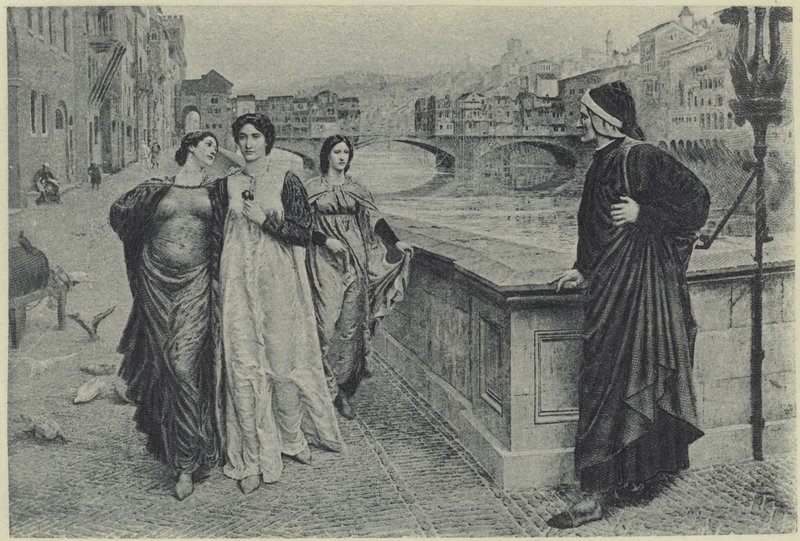 Dante a Beatrice (hlubotisk) od Henry Holiday