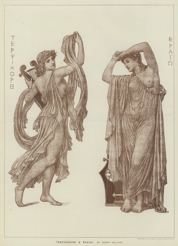 Terpsichore a Erato, Henry Holiday (rytina) od Henry Holiday