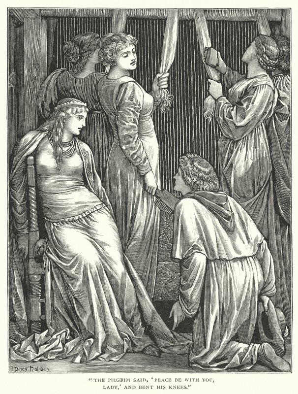 Hůl a Scrip (rytina) od Henry Holiday