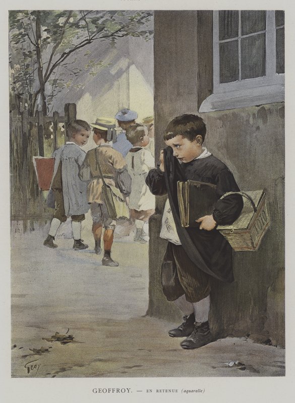 V uchování (barva lito) od Henry Jules Jean (after) Geoffroy
