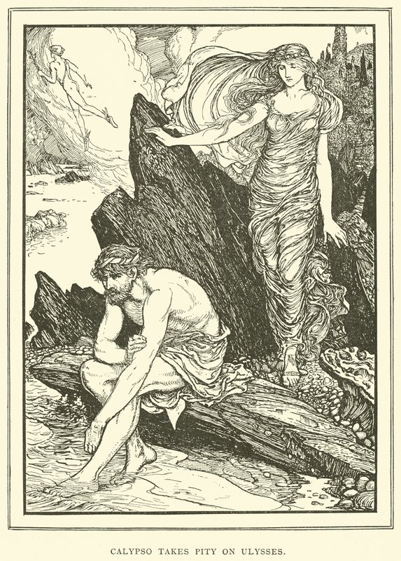 Calypso zaútočí na Ulyssese od Henry Justice Ford