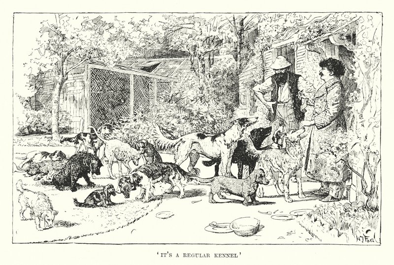 "Je to obyčejná bouda" (rytina) od Henry Justice Ford