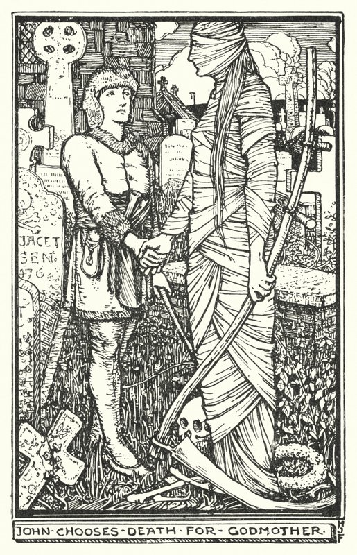 John volí Smrt za kmotru (litho) od Henry Justice Ford