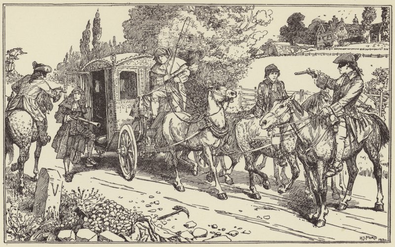 Maclean a Plunket zastaví kočár lorda Eglintona od Henry Justice Ford