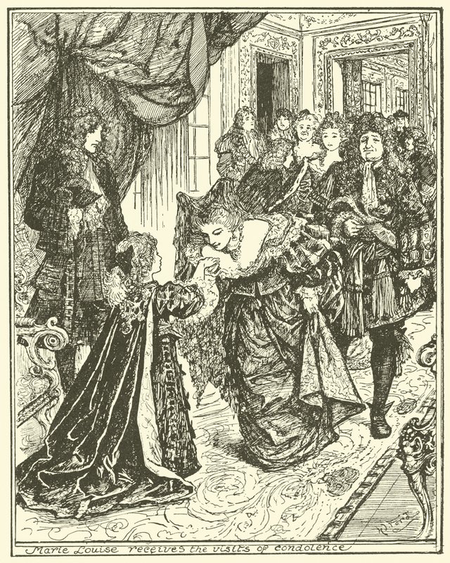 Marie Louise přijímá kondolenční návštěvy od Henry Justice Ford