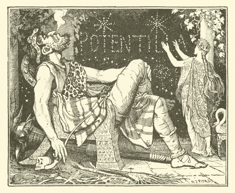 Princ Narcissus a princezna Potentilla (rytina) od Henry Justice Ford