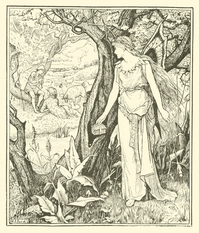 Sylvain a Jocosa (rytina) od Henry Justice Ford