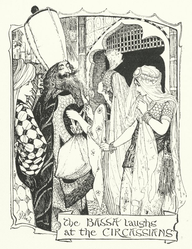 Bassa se směje Čerkesům (rytina) od Henry Justice Ford