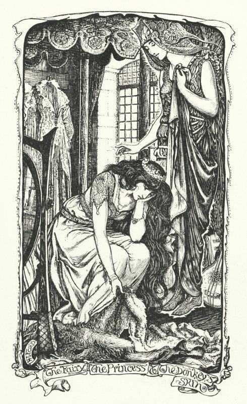 Víla, princezna a oslí kůže (rytina) od Henry Justice Ford