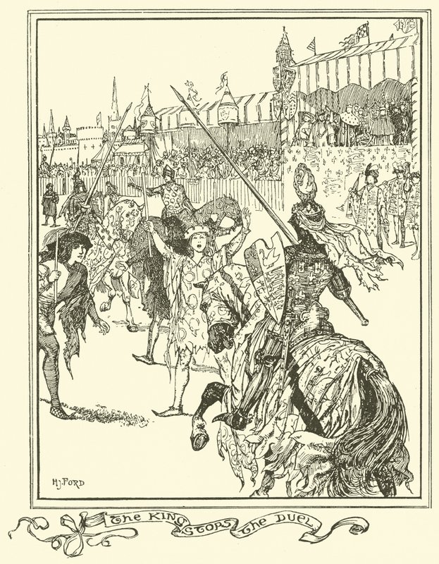 Král zastavuje souboj (rytina) od Henry Justice Ford