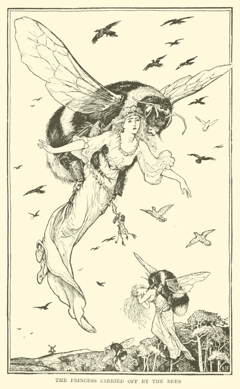 Princezna unášená včelami (rytina) od Henry Justice Ford