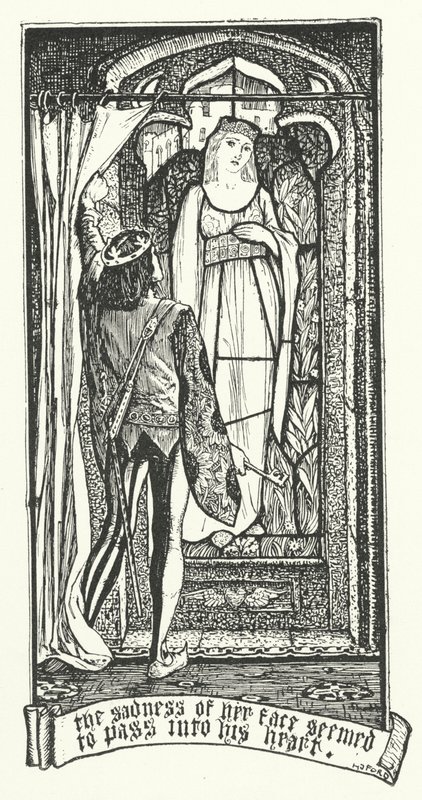 Zdálo se, že smutek její tváře přešel do jeho srdce (rytina) od Henry Justice Ford