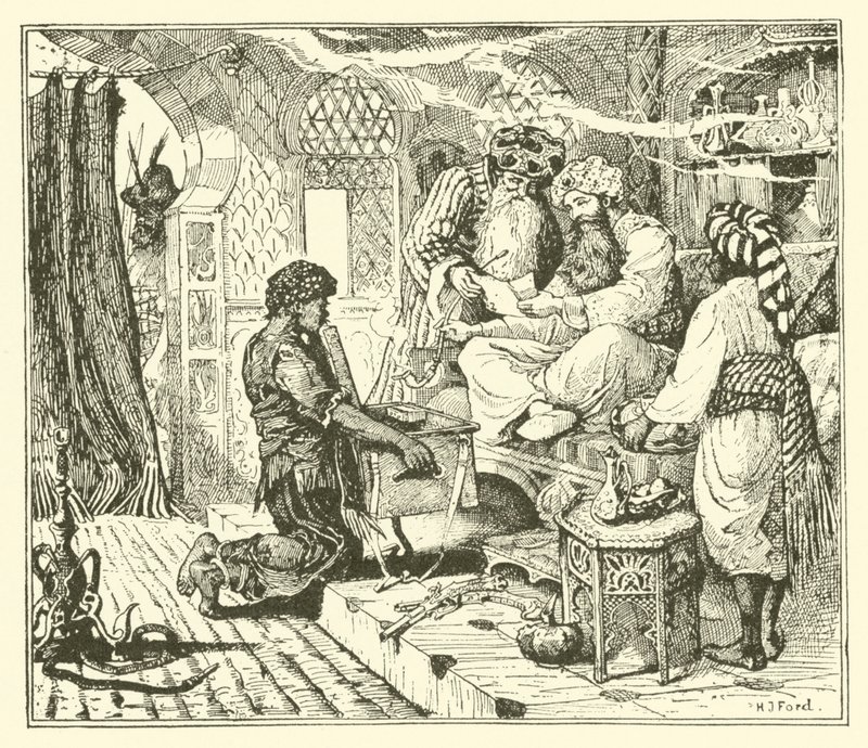 Příběh kalifa Čápa (rytina) od Henry Justice Ford