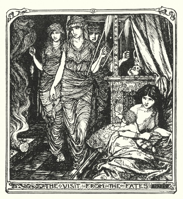 Návštěva z osudů (litho) od Henry Justice Ford