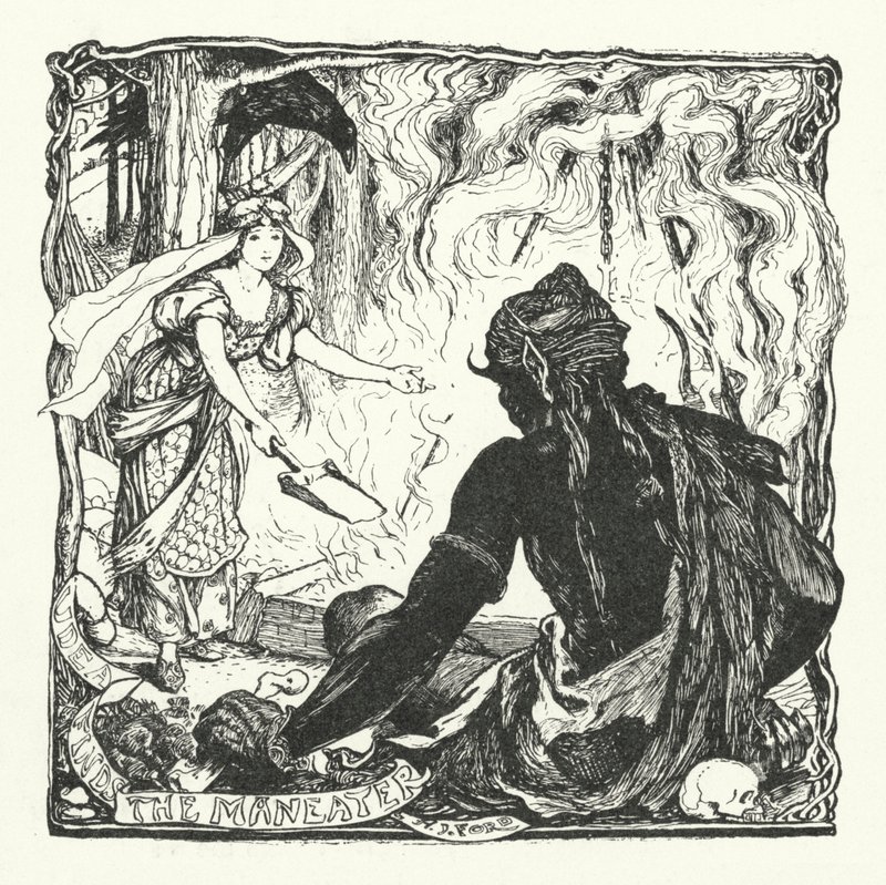 Udea najde Maneatera (rytina) od Henry Justice Ford