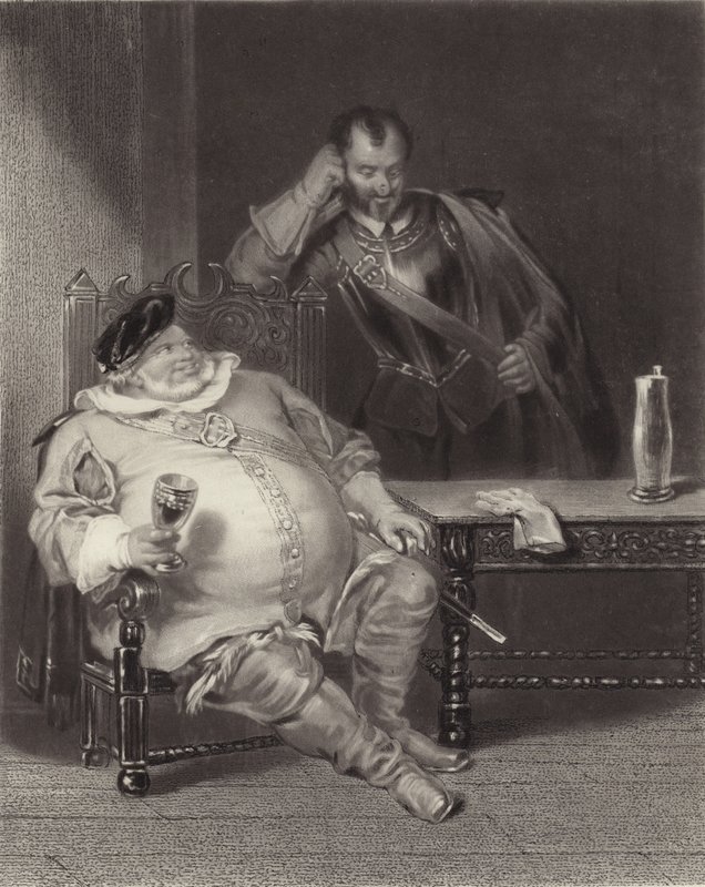 Falstaff a Bardolph od Henry Liverseege
