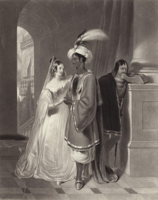 Othello a Desdemona od Henry Liverseege