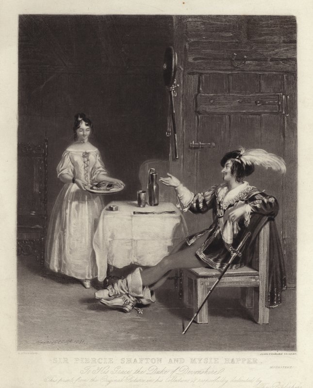 Sir Piercie Shafton a Mysie Happer od Henry Liverseege