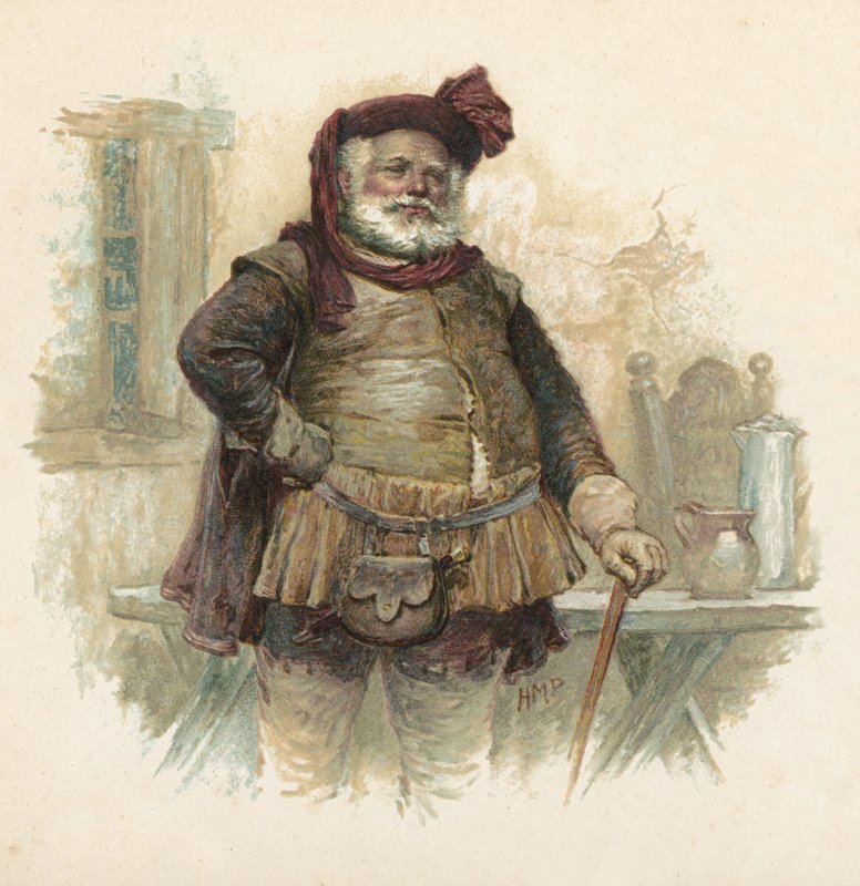 Falstaff z Jindřicha IV, část 1 (chromolit) od Henry Marriott Paget