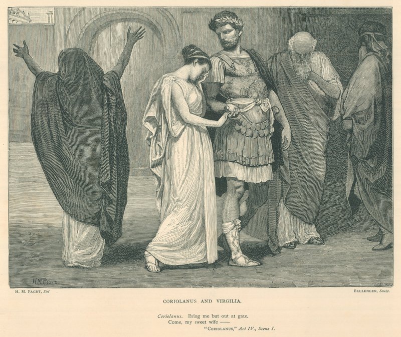 Ilustrace pro Coriolanus od Henry Marriott Paget