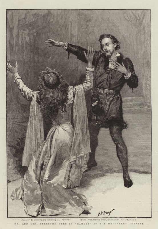 Strom manželů Beerbohmových v Hamletovi v divadle Haymarket Theatre od Henry Marriott Paget