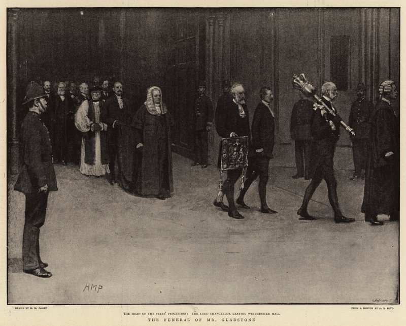 Pohřeb pana Gladstonea od Henry Marriott Paget