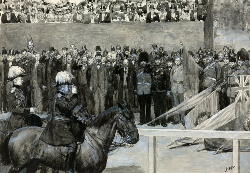 Princ z Walesu na Dobrovolnické přehlídce, Horse Guards Parade od Henry Marriott Paget