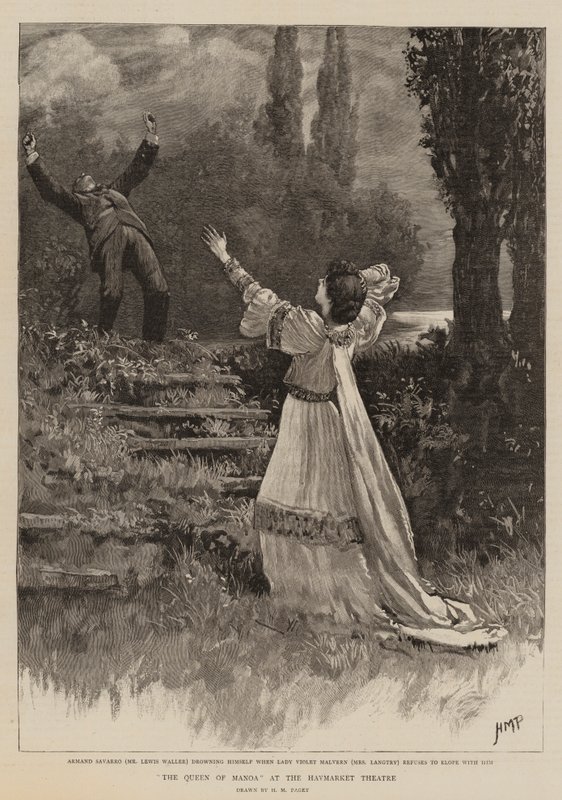 Královna Manoa v divadle Haymarket od Henry Marriott Paget