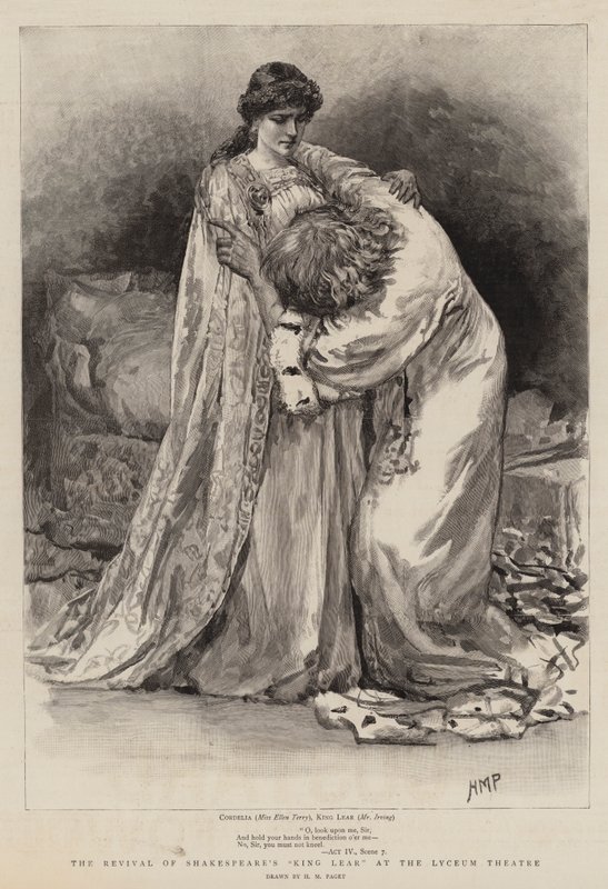 Oživení Shakespearova krále Leara v divadle Lyceum od Henry Marriott Paget