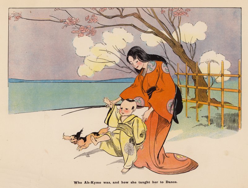 Ilustrace k filmu Dobrodružství japonské panenky (barevná litografie) od Henry Mayer
