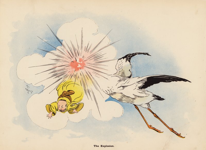 Ilustrace k filmu Dobrodružství japonské panenky (barevná litografie) od Henry Mayer