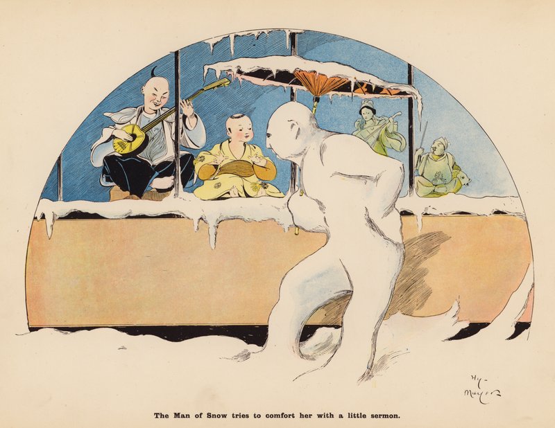 Ilustrace k filmu Dobrodružství japonské panenky (barevná litografie) od Henry Mayer