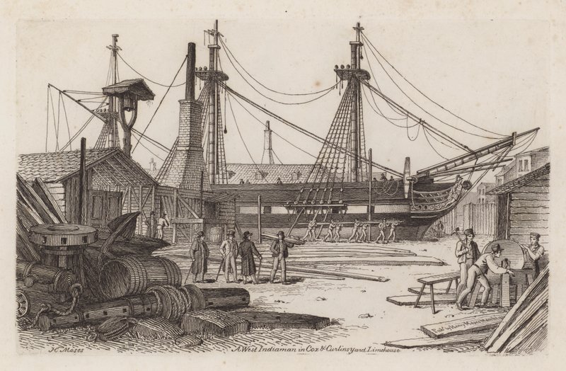 Západní Indián v Cox and Curlins Yard, Limehouse od Henry Moses