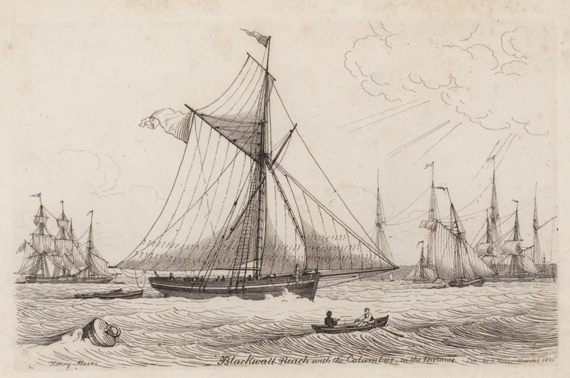Blackwall Reach a Kolumbus v dálce od Henry Moses