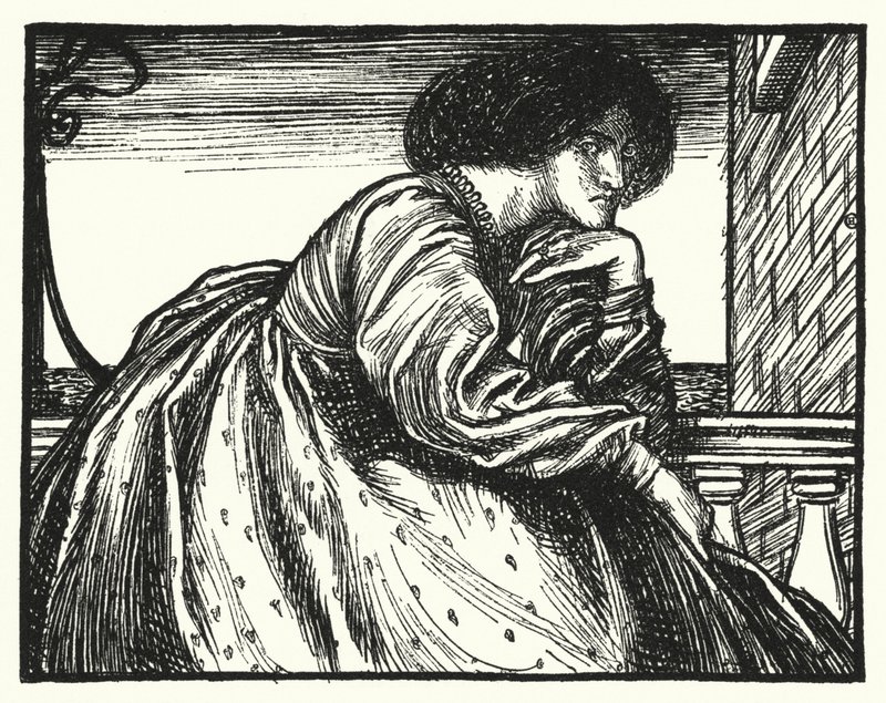 Matthew Arnold báseň: Moderní Sappho (rytina) od Henry Ospovat