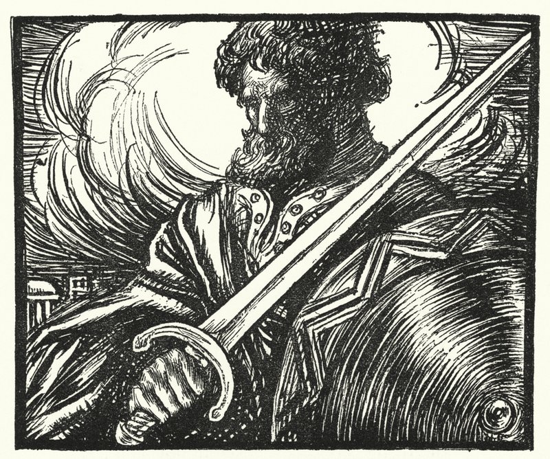 Matthew Arnold báseň: Alaric v Římě (rytina) od Henry Ospovat