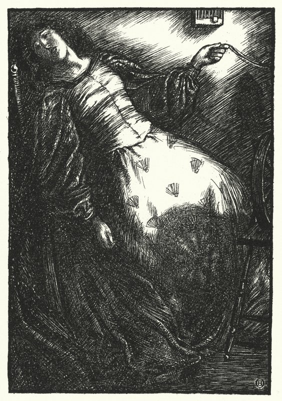 Matthew Arnold báseň: The Forsaken Merman (rytina) od Henry Ospovat
