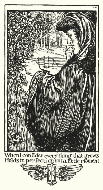 Shakespearovy sonety, Sonet XV (litho) od Henry Ospovat