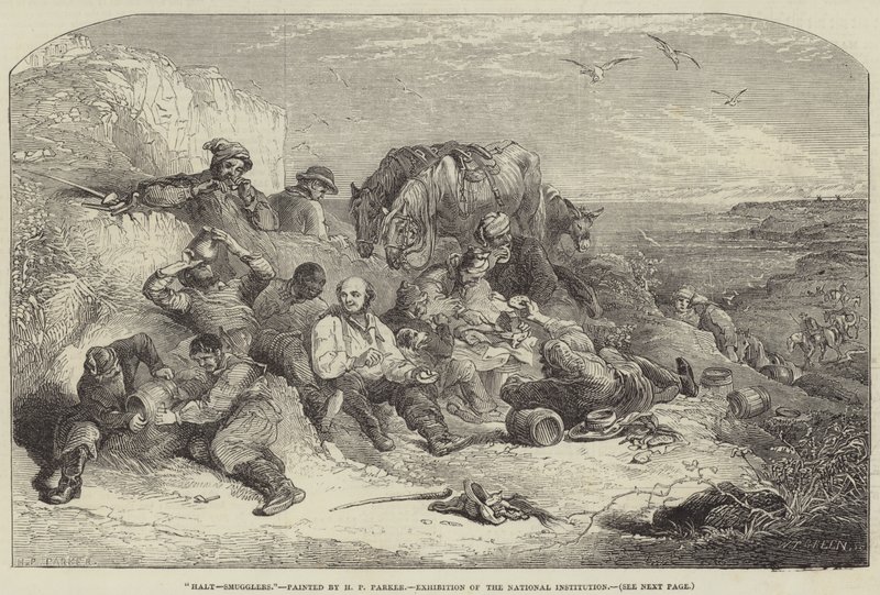 Halt-Smugglers, Výstava Národní instituce od Henry Perlee Parker
