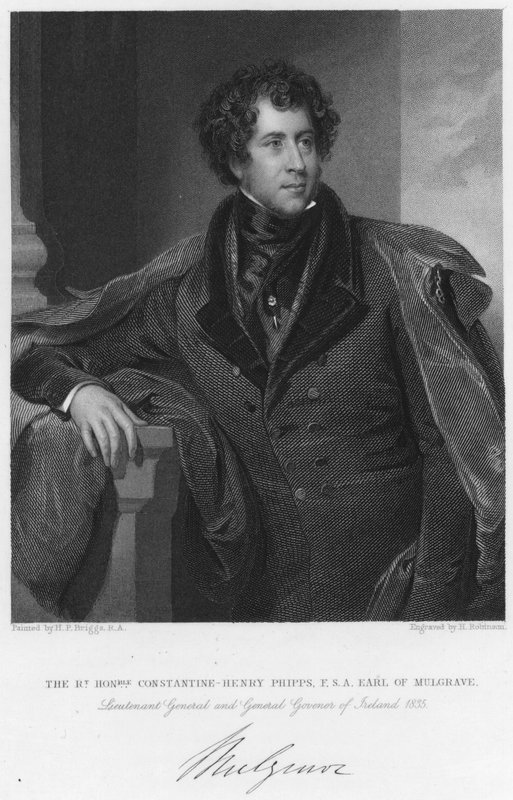 Ctihodný Constantine-Henry Phipps, F S A, hrabě z Mulgrave, generálporučík a generální guvernér Irska od Henry Perronet (after) Briggs