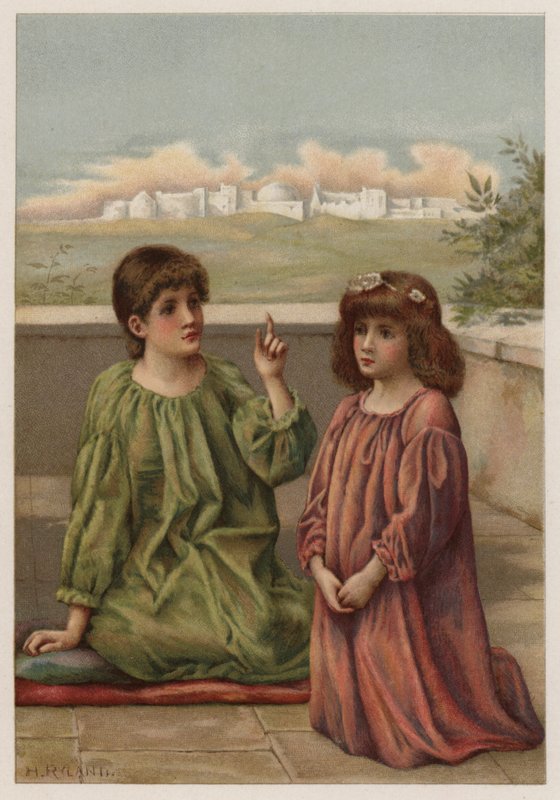 Poslouchající andělé (barevné lito) od Henry Ryland