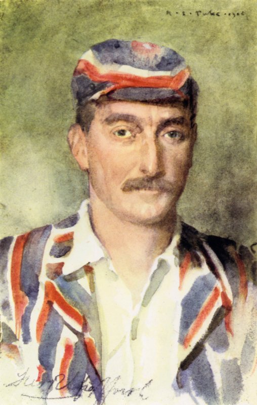 Frederick Robert "Fred" Spofforth, The Demon Bowler (barevné lito) od Henry Scott Tuke