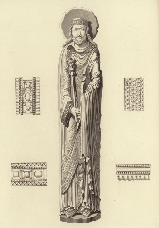 Clovis I, asi 1100, z kostela Notre Dame De Corbeil od Henry Shaw