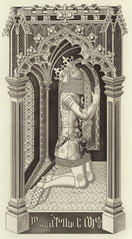 Edward III, asi 1355, z kaple svatého Štěpána, Westminster od Henry Shaw