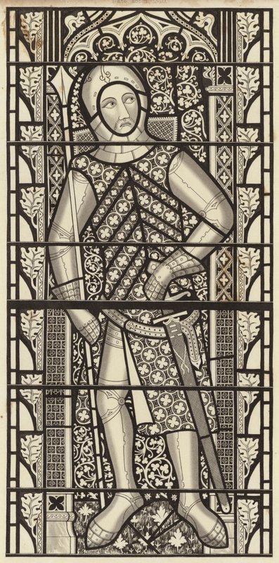Gilbert de Clare, hrabě z Clare, z Tewkesbury Abbey Church, asi 1340 od Henry Shaw
