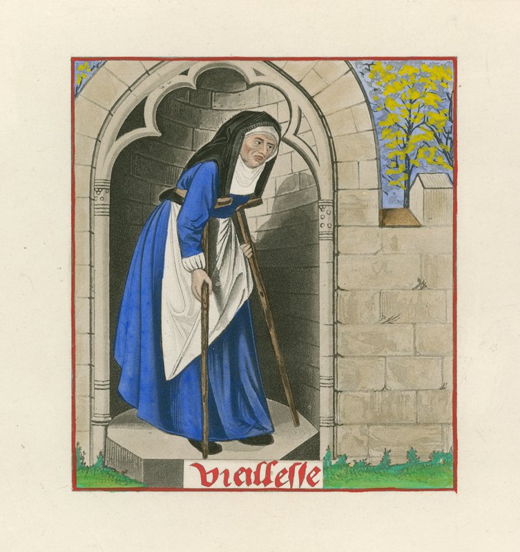 Stáří, z Romance o růži, c 1480 od Henry Shaw