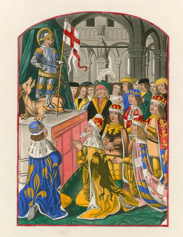 Sovereigns of Europe uctívání svatého Jiří, konec 15. století od Henry Shaw
