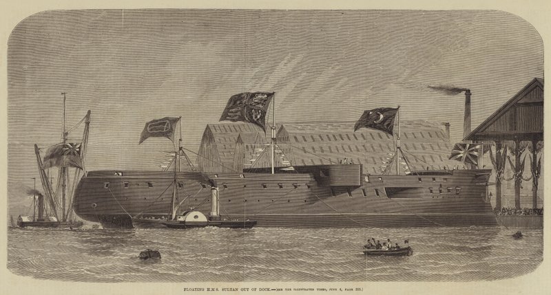 Plovoucí HMS Sultan z doku od Henry Spernon Tozer