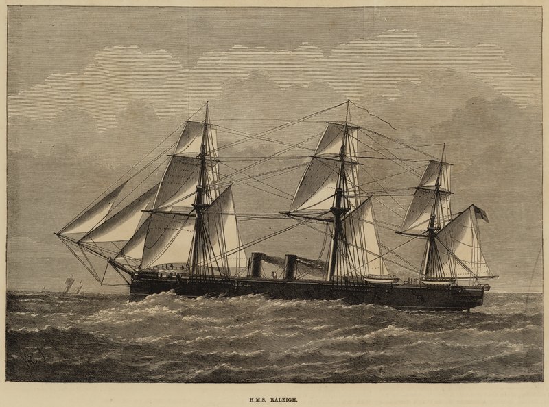 HMS Raleigh od Henry Spernon Tozer